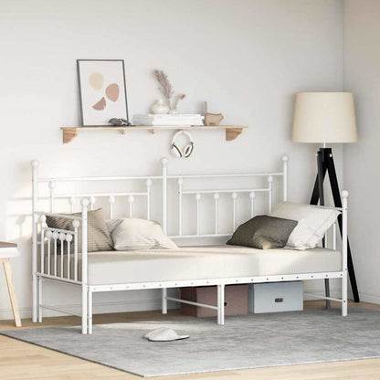 Daybed Frame White 75 x 190 cm Steel
