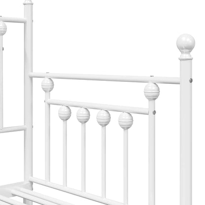 Daybed Frame White 80 x 200 cm Steel