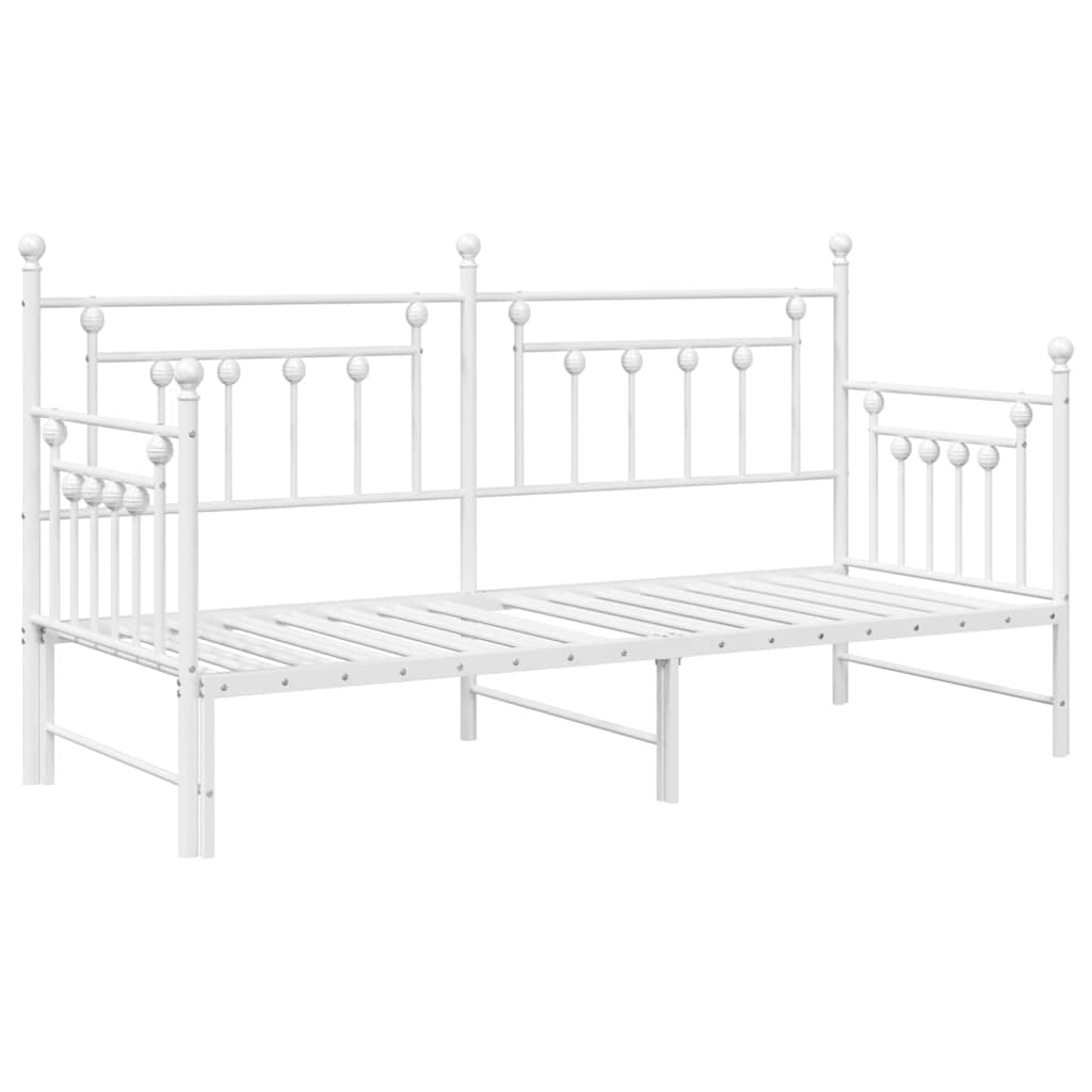 Daybed Frame White 80 x 200 cm Steel