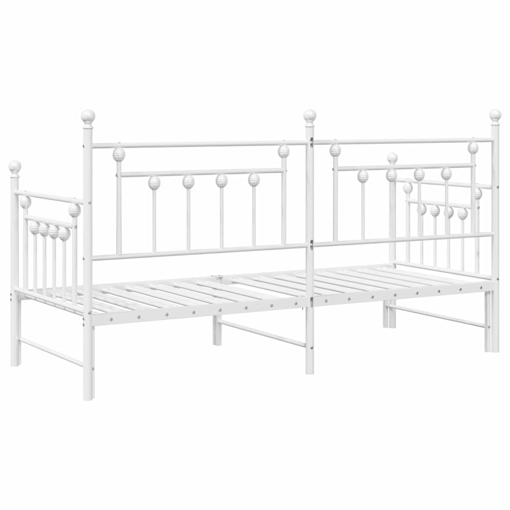 Daybed Frame White 80 x 200 cm Steel
