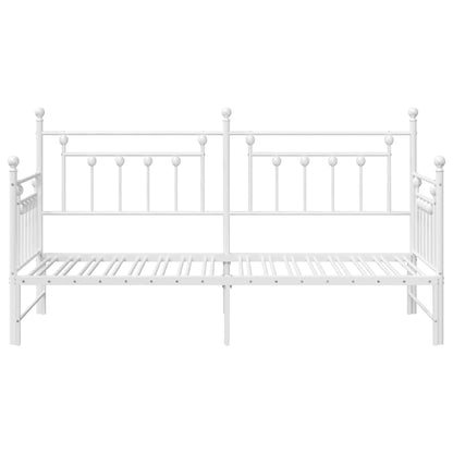 Daybed Frame White 80 x 200 cm Steel