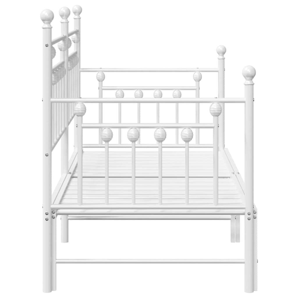 Daybed Frame White 80 x 200 cm Steel