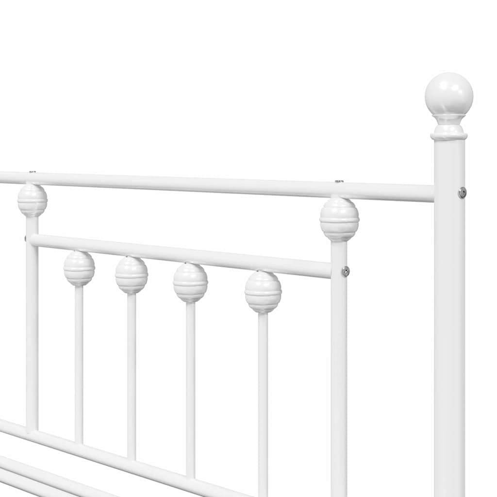 Daybed Frame White 90 x 190 cm Steel