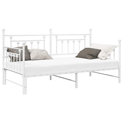 Daybed Frame White 90 x 200 cm Steel