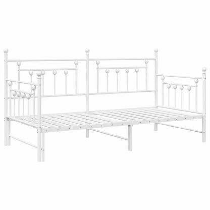 Daybed Frame White 100 x 190 cm Steel