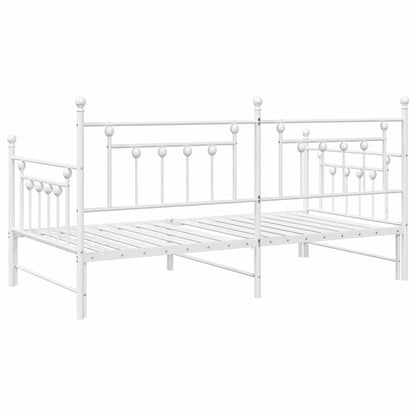 Daybed Frame White 100 x 190 cm Steel