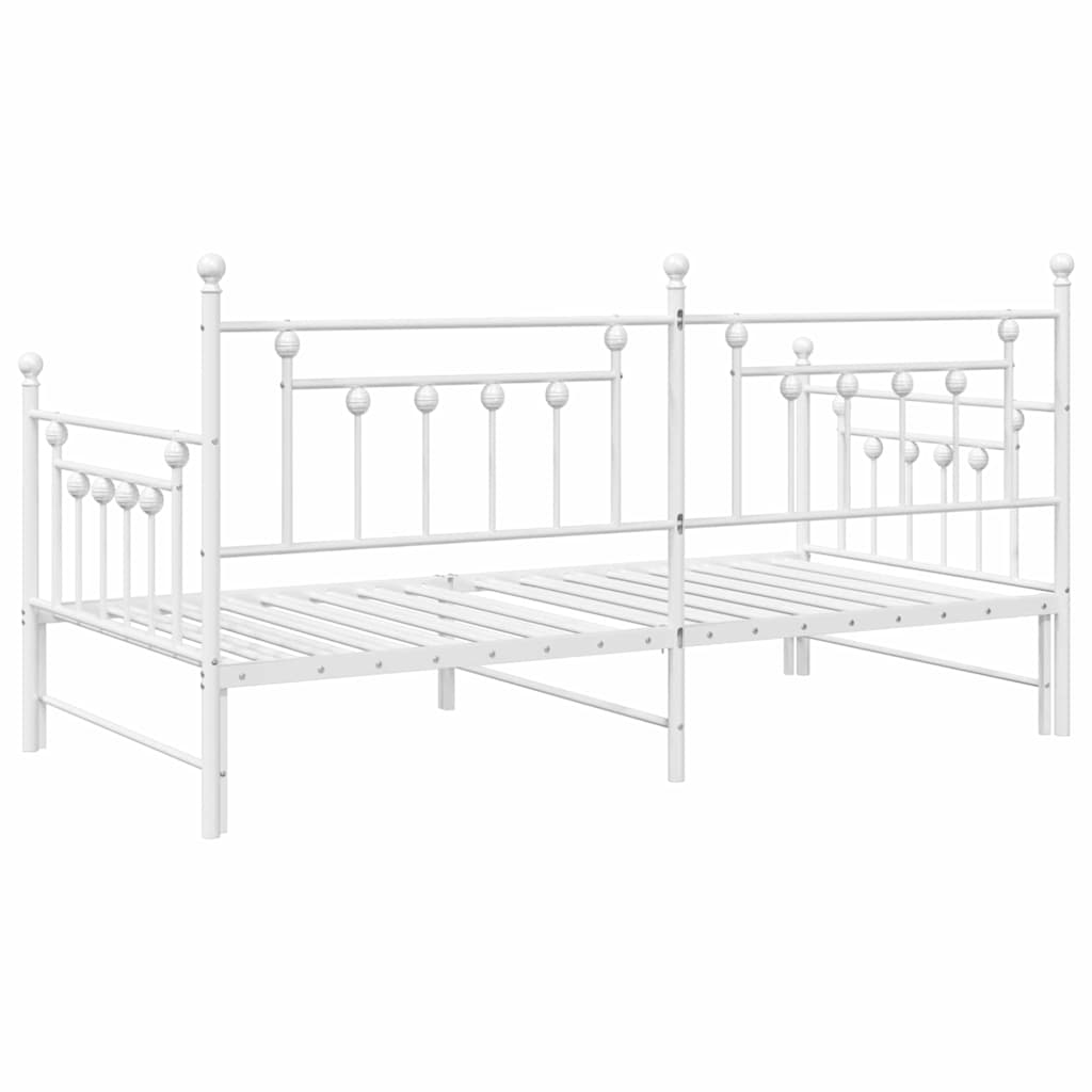 Daybed Frame White 100 x 190 cm Steel