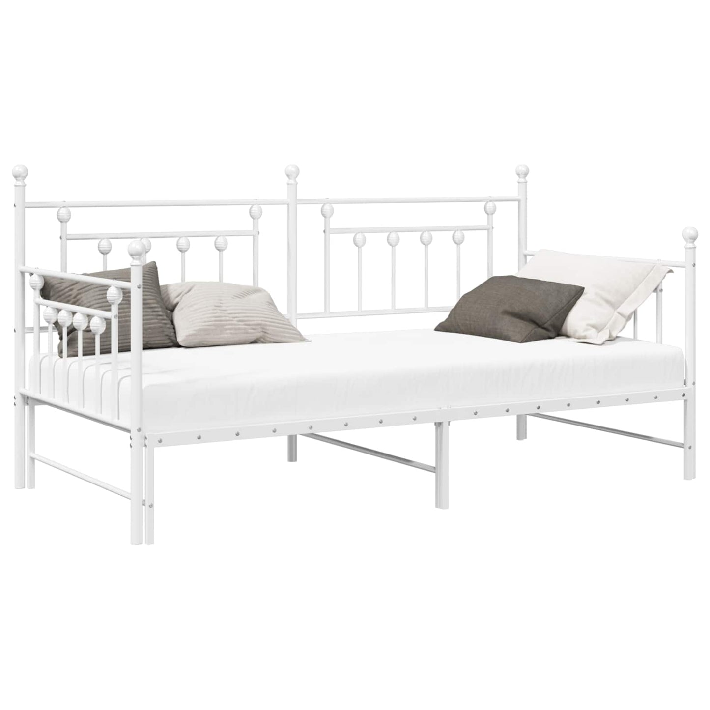 Daybed Frame White 107 x 203 cm Steel