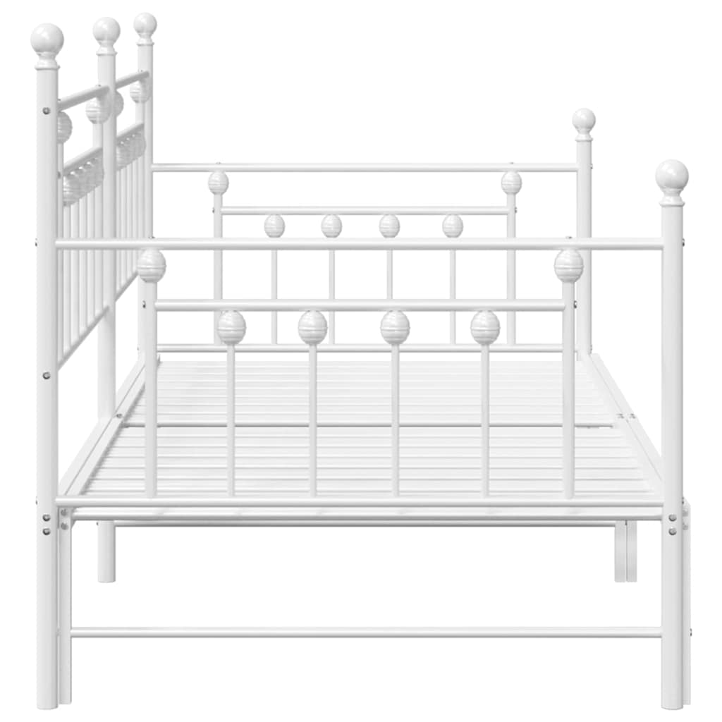 Daybed Frame White 107 x 203 cm Steel