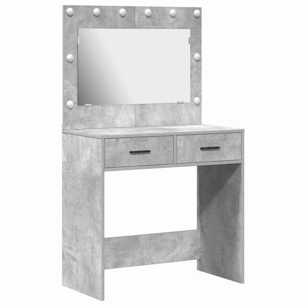 Dressing Table Concrete grey 78.5 x 41 x 135 cm Engineered wood