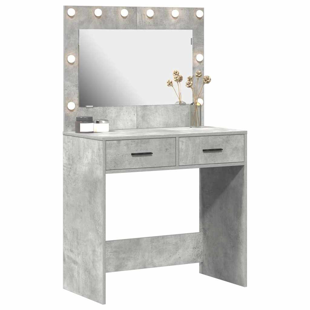 Dressing Table Concrete grey 78.5 x 41 x 135 cm Engineered wood
