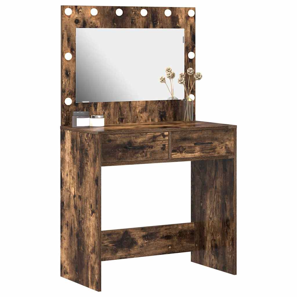 Dressing Table Smoked Oak 78.5 x 41 x 135 cm Engineered Wood