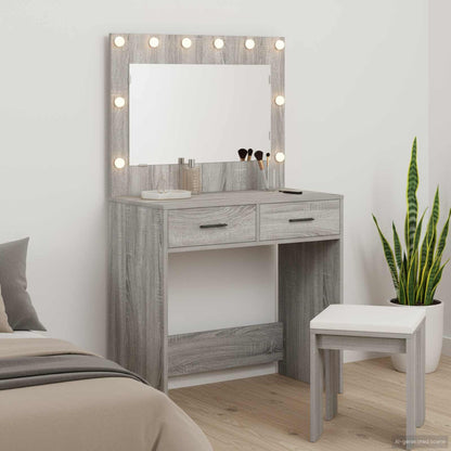Dressing Table Grey Sonoma 78.5 x 41 x 135 cm Engineered Wood