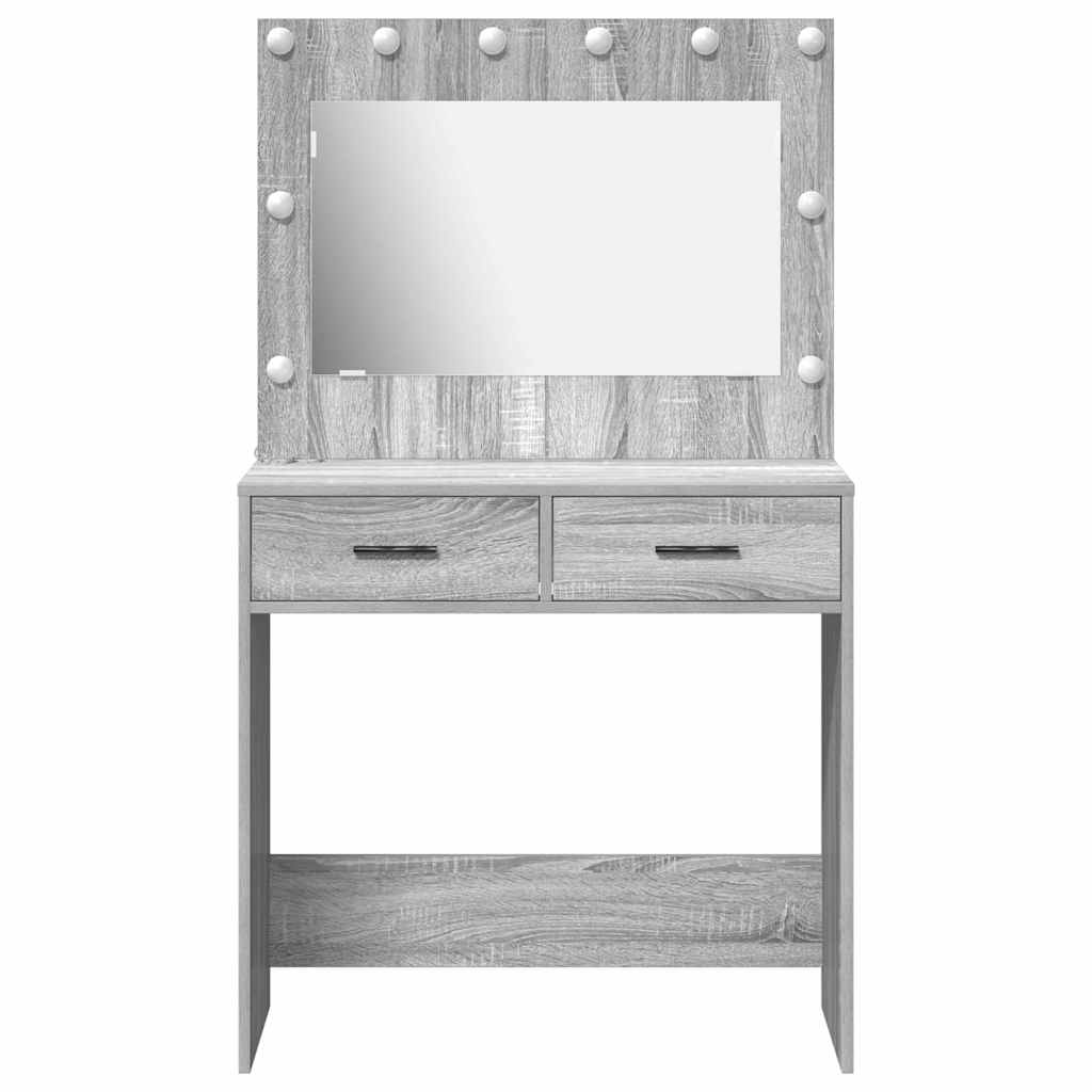 Dressing Table Grey Sonoma 78.5 x 41 x 135 cm Engineered Wood