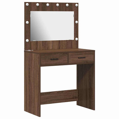 Dressing Table Brown Oak 78.5 x 41 x 135 cm Engineered Wood