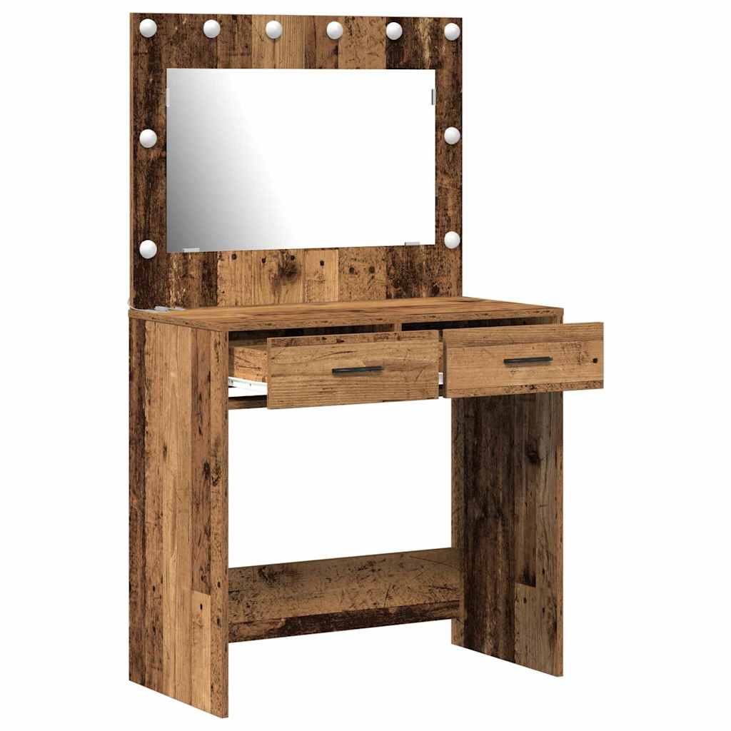 Dressing Table Old Wood 78.5 x 41 x 135 cm Engineered Wood