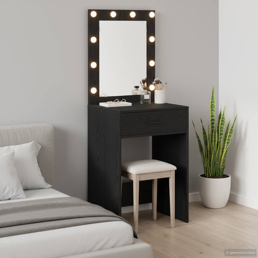 Dressing Table Black oak 50 x 41 x 135 cm Engineered wood