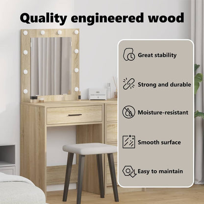 Dressing Table Sonoma Oak 50 x 41 x 135 cm Engineered Wood