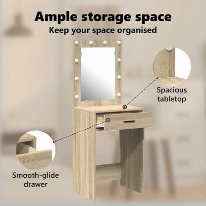 Dressing Table Sonoma Oak 50 x 41 x 135 cm Engineered Wood