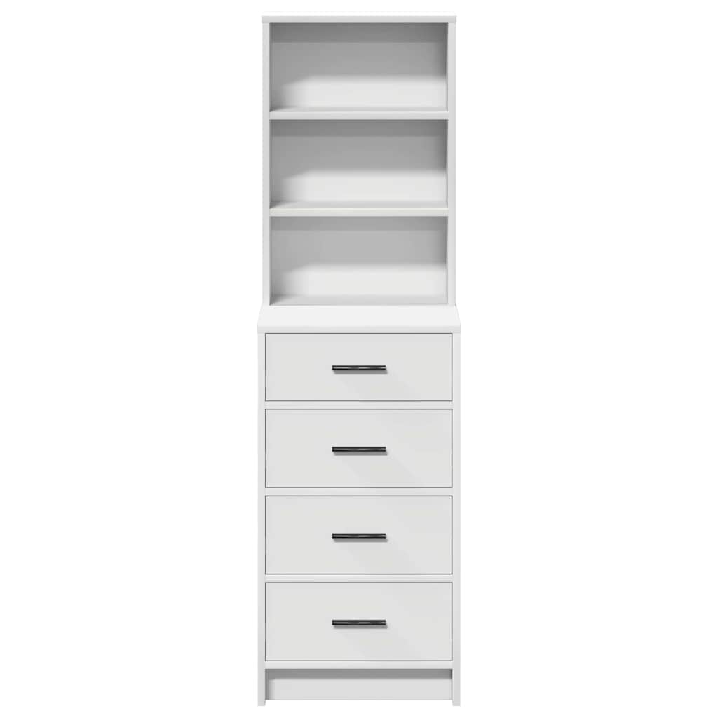 Highboard with Drawer White 40 x 41 x 135 cm Engineered wood