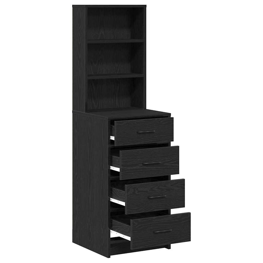 Highboard Black oak 40 x 41 x 135 cm Engineered wood