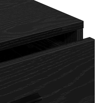 Sideboard with Drawer Black oak 40 x 41 x 75 cm Engineered wood