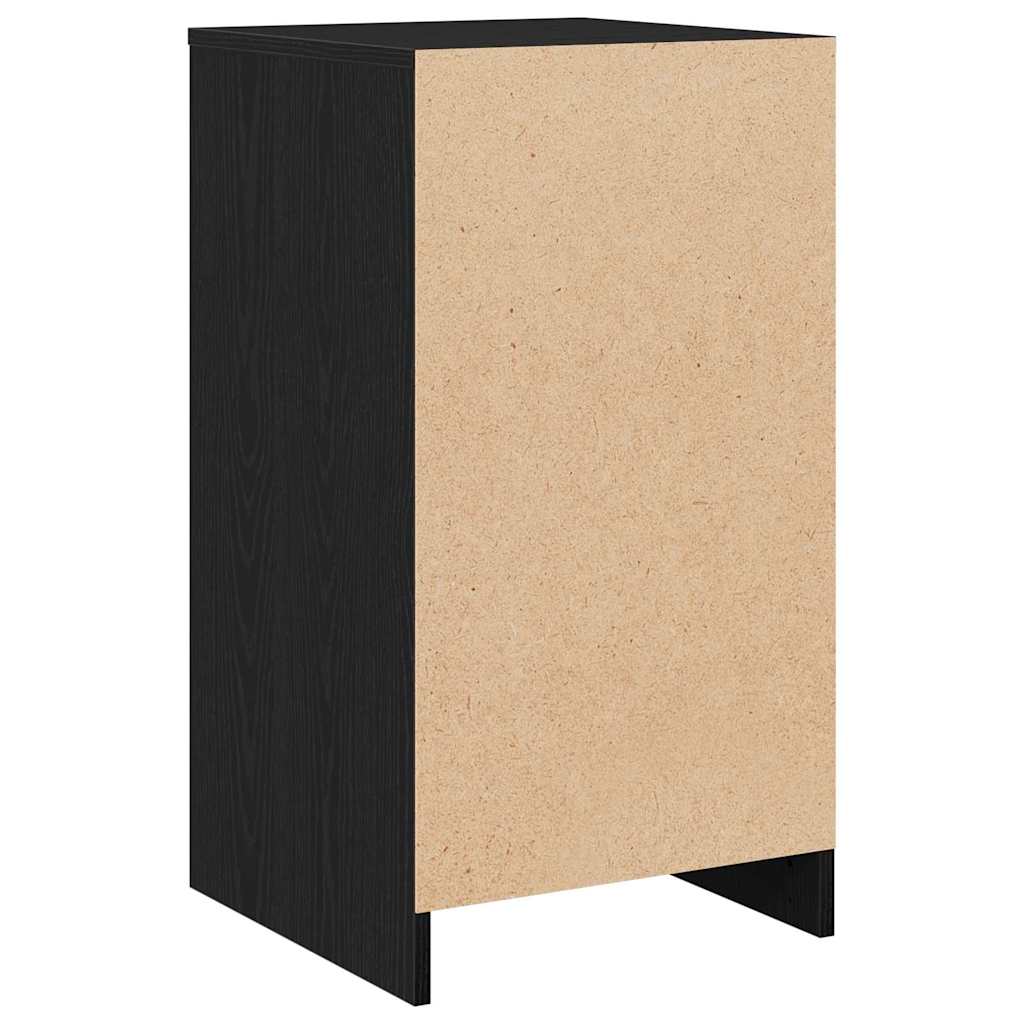 Sideboard with Drawer Black oak 40 x 41 x 75 cm Engineered wood