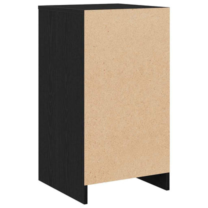 Sideboard with Drawer Black oak 40 x 41 x 75 cm Engineered wood
