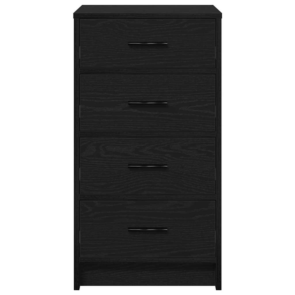 Sideboard with Drawer Black oak 40 x 41 x 75 cm Engineered wood