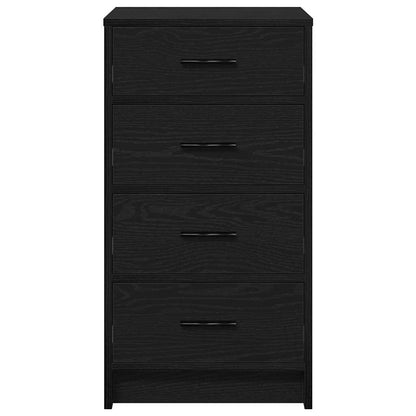 Sideboard with Drawer Black oak 40 x 41 x 75 cm Engineered wood