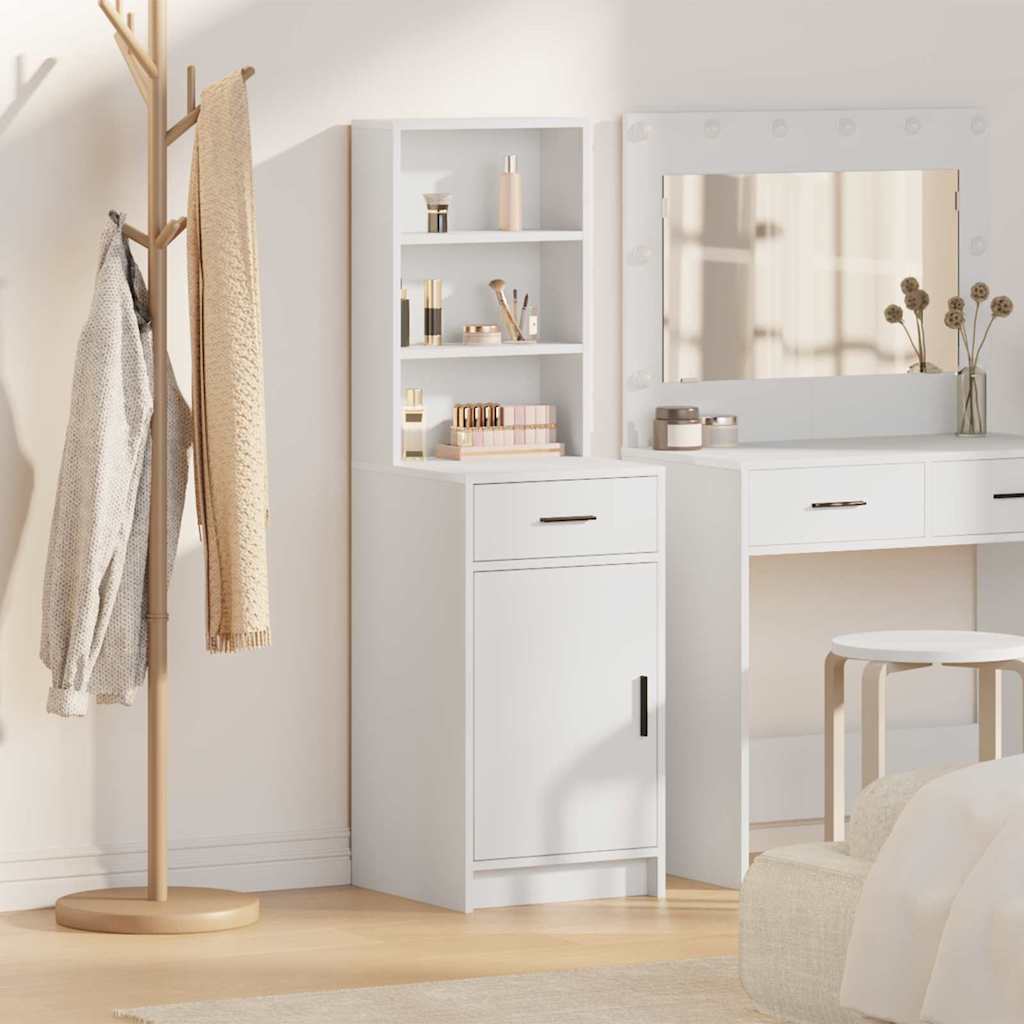 Highboard with Drawer White 40 x 40.5 x 135 cm Engineered Wood