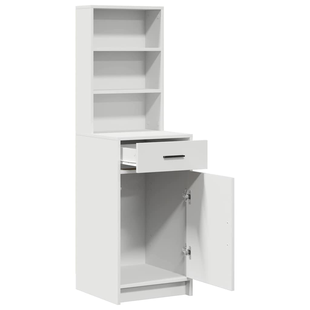Highboard with Drawer White 40 x 40.5 x 135 cm Engineered Wood