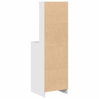 Highboard with Drawer White 40 x 40.5 x 135 cm Engineered Wood