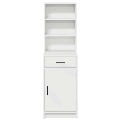 Highboard with Drawer White 40 x 40.5 x 135 cm Engineered Wood