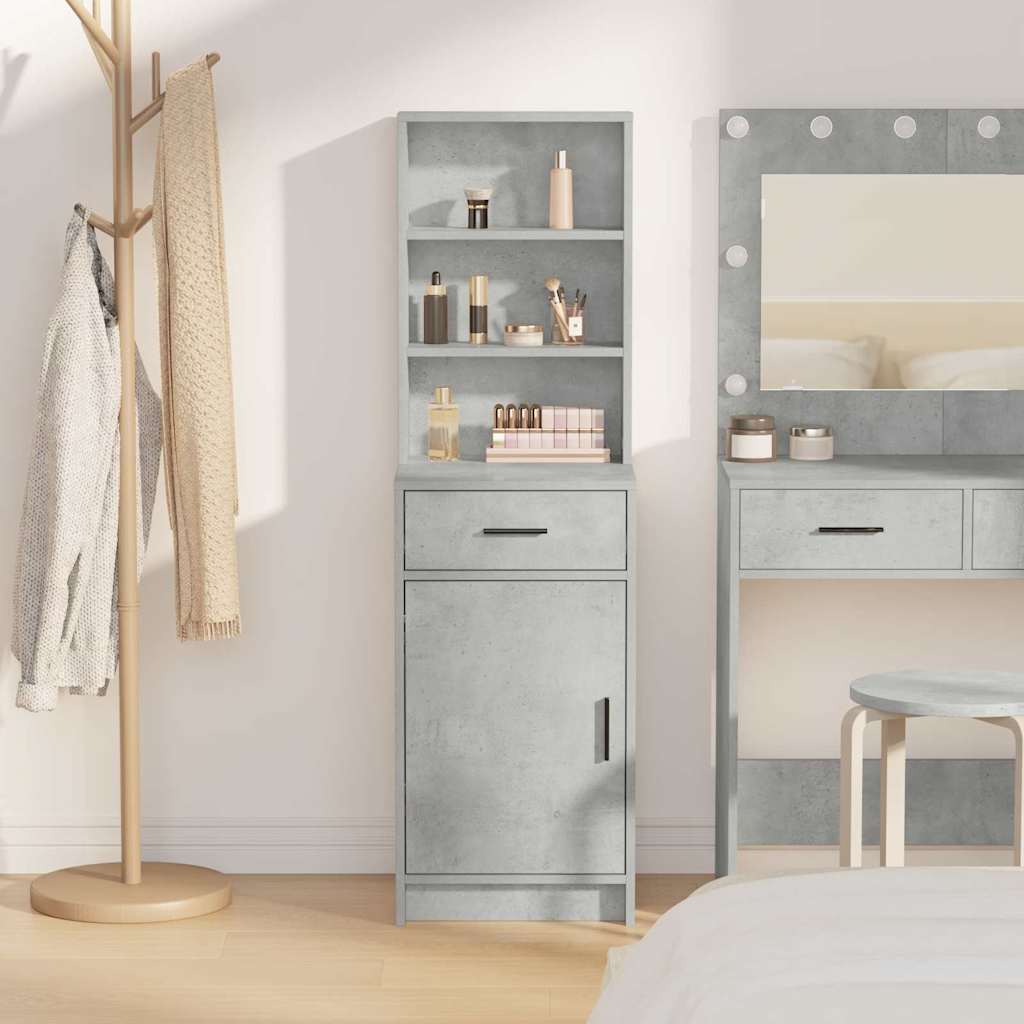 Highboard Concrete Grey 40 x 40.5 x 135 cm Engineered Wood