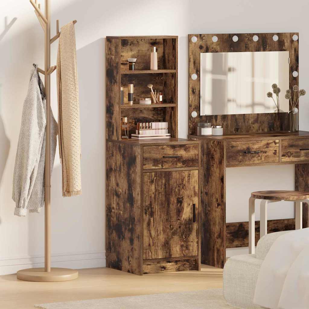 Highboard Smoked Oak 40 x 40.5 x 135 cm Engineered Wood