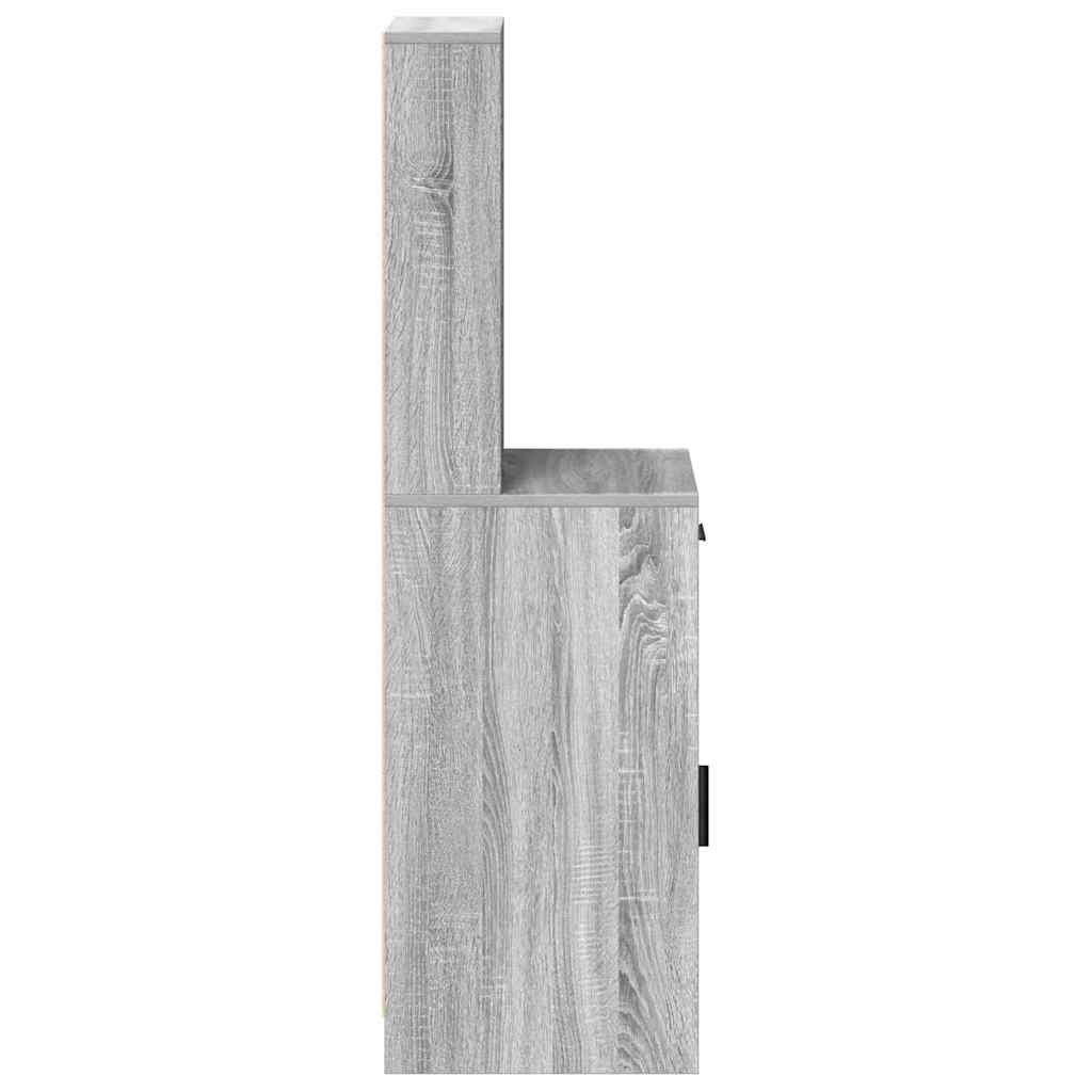 Highboard Grey Sonoma 40 x 40.5 x 135 cm Engineered Wood