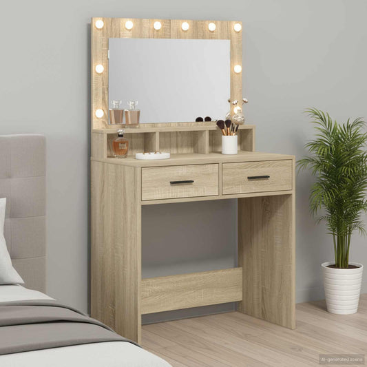 Dressing Table Sonoma Oak 79 x 41 x 135 cm Engineered Wood