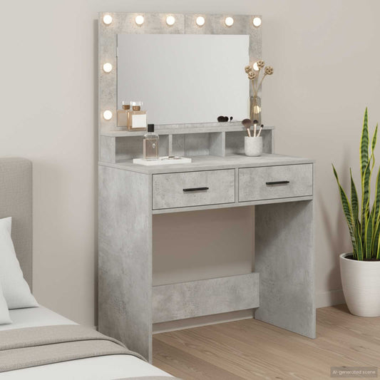 Dressing Table Concrete Grey 79 x 41 x 135 cm Engineered Wood