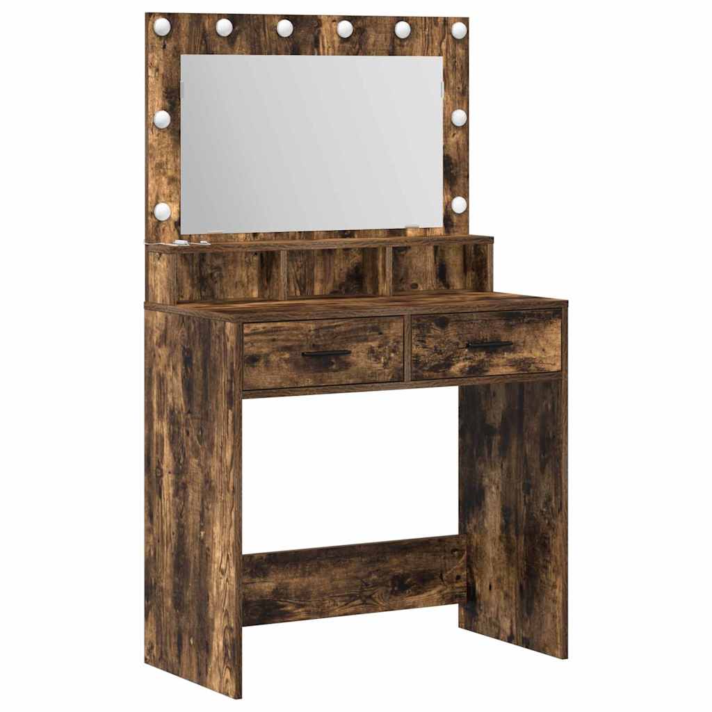 Dressing Table Smoked Oak 79 x 41 x 135 cm Engineered Wood