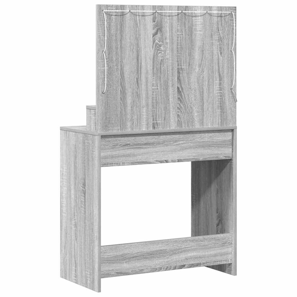 Dressing Table Grey Sonoma 79 x 41 x 135 cm Engineered Wood