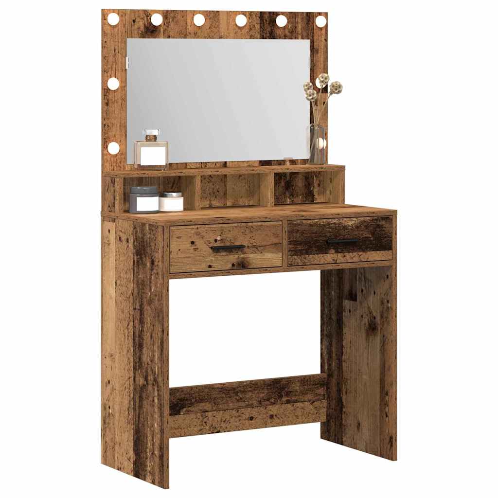 Dressing Table Old Wood 79 x 41 x 135 cm Engineered Wood