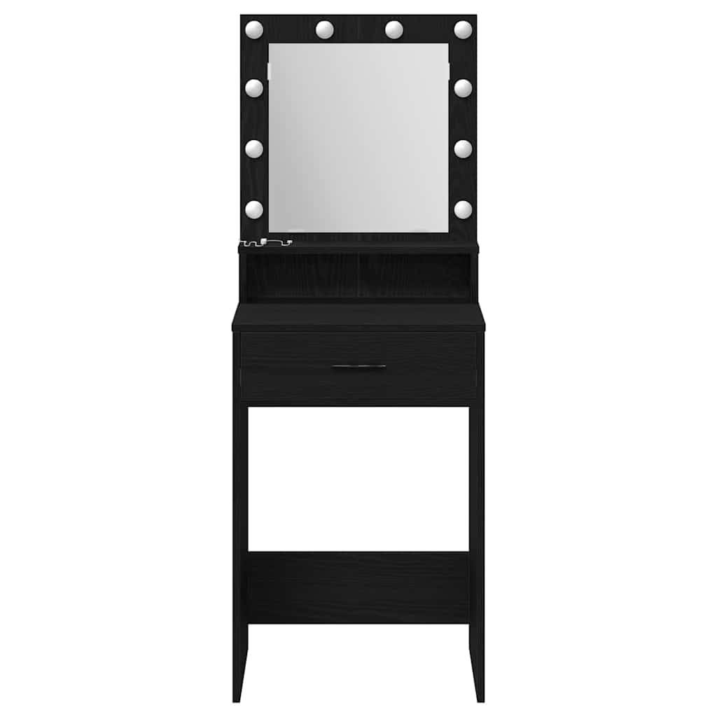Dressing Table Black Oak 50 x 41 x 135 cm Engineered Wood