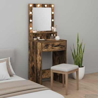 Dressing Table Smoked Oak 50 x 41 x 135 cm Engineered Wood
