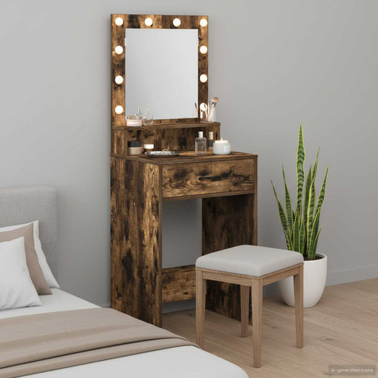 Dressing Table Smoked Oak 50 x 41 x 135 cm Engineered Wood