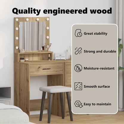Dressing Table Artisan Oak 50 x 41 x 135 cm Engineered Wood