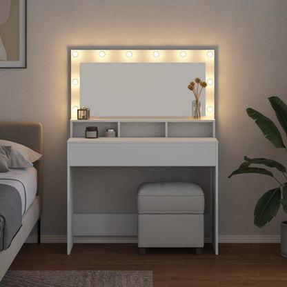 Dressing Table White 100 x 41 x 135 cm Engineered Wood