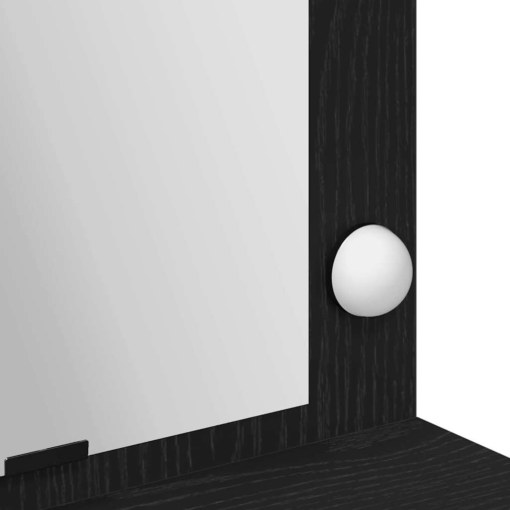 Dressing Table Black Oak 100 x 41 x 135 cm Engineered Wood