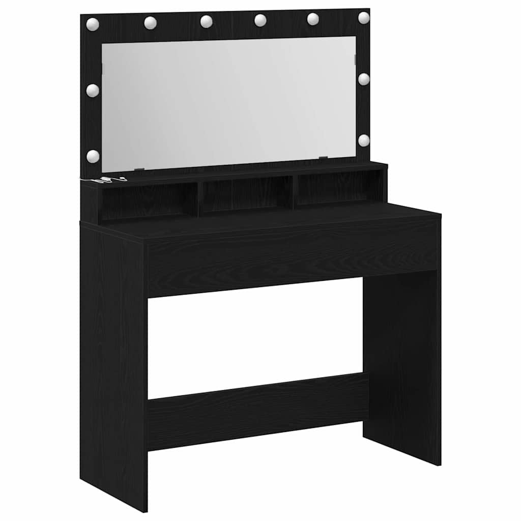 Dressing Table Black Oak 100 x 41 x 135 cm Engineered Wood
