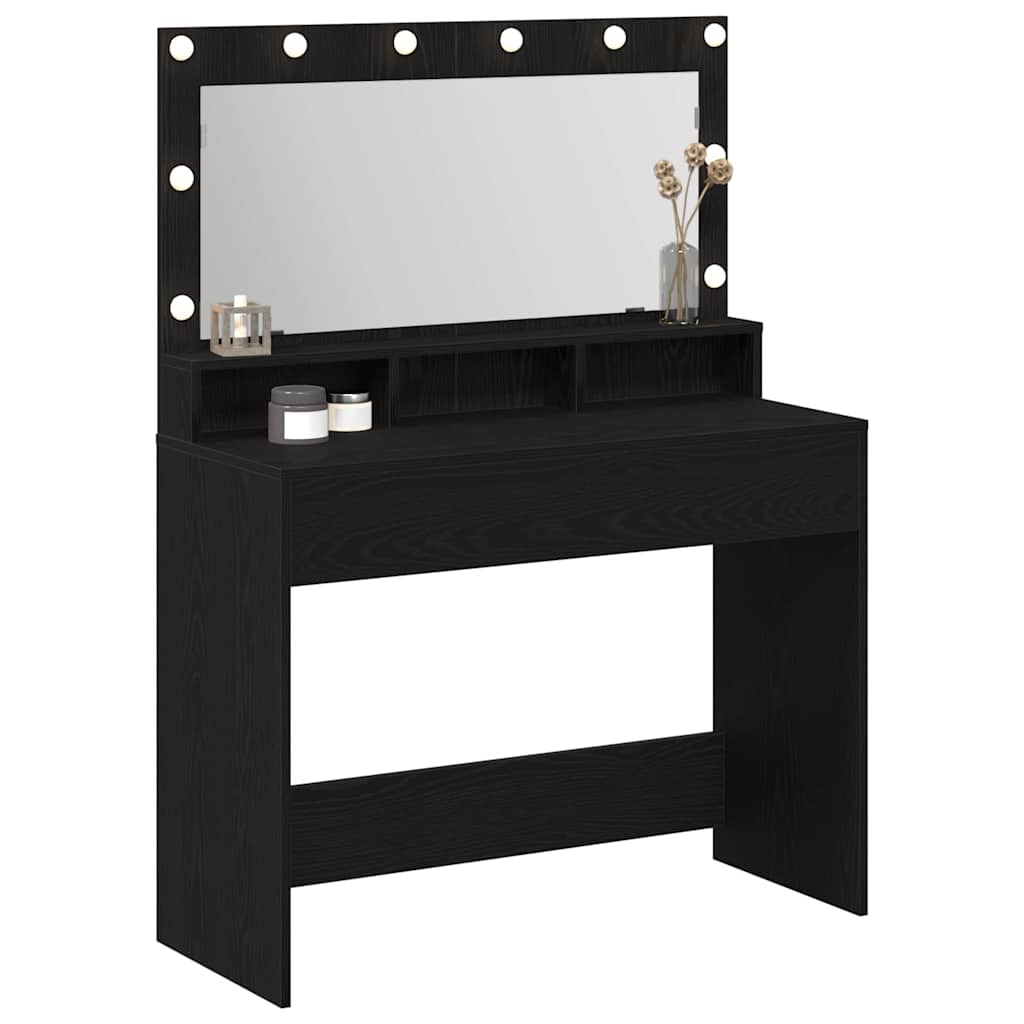 Dressing Table Black Oak 100 x 41 x 135 cm Engineered Wood